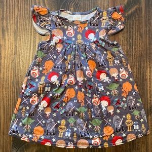 Star Wars Print Girls Dress